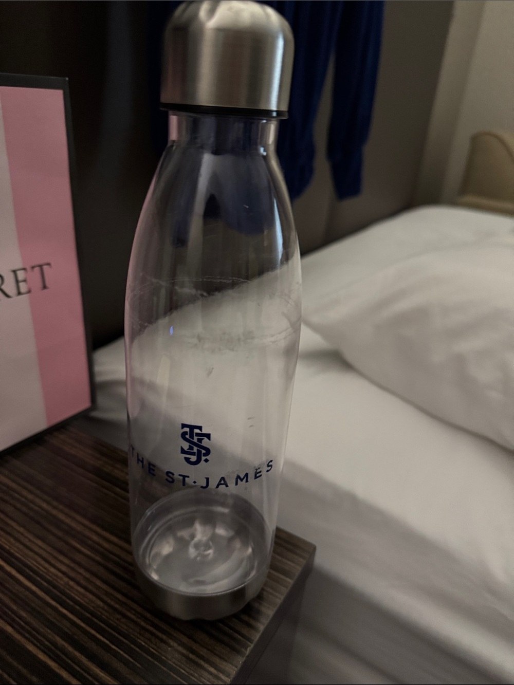 Clear Reusable Water Bottle - Silver Cap